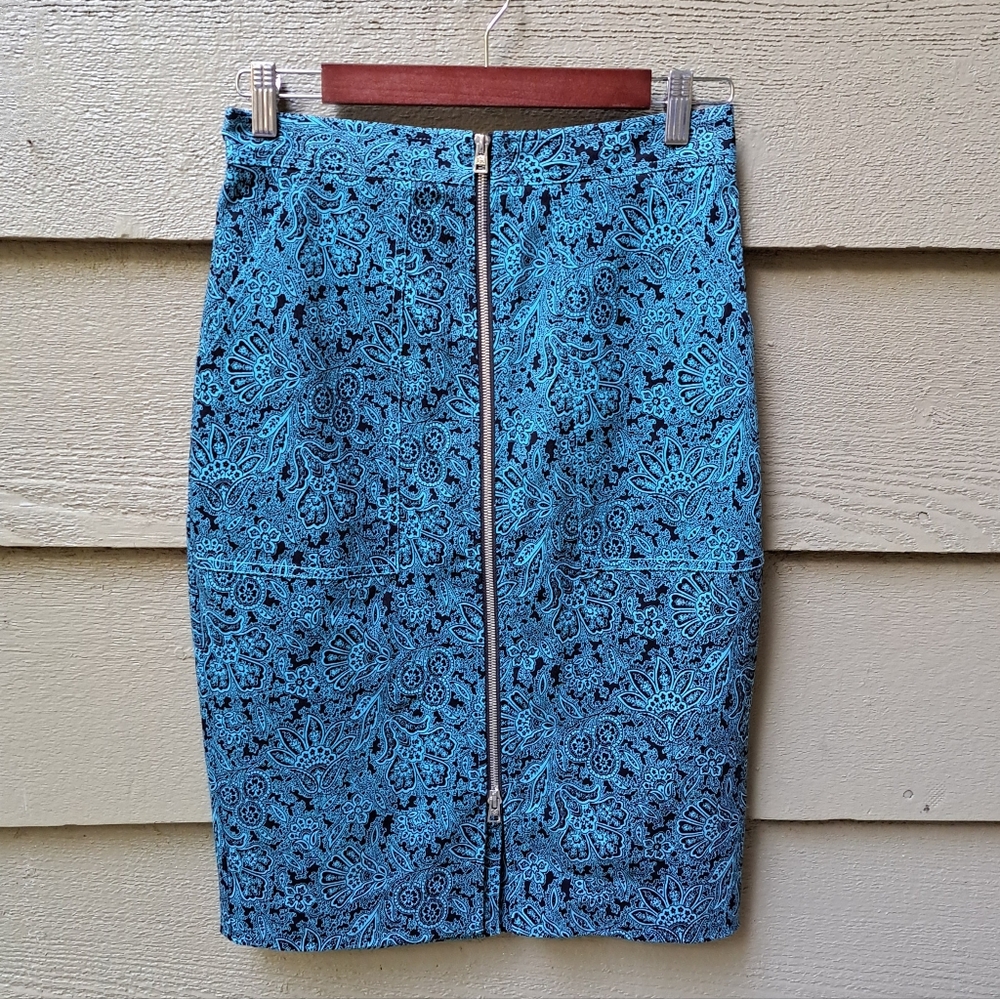NWT DVF Diane Von Furstenberg CALLOWAY Zipper Skirt - 6